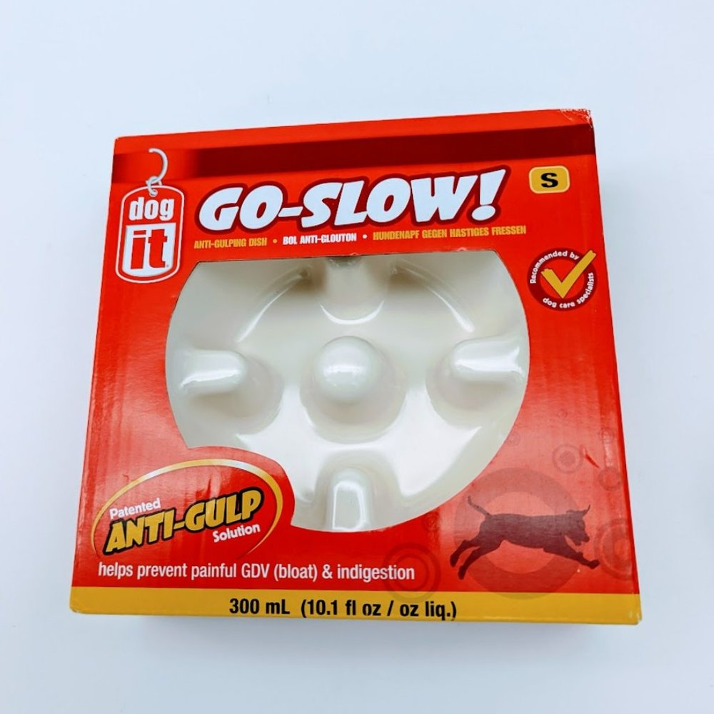 Dog It Go Slow Small Anti Gulp Dish Bowl 300 mL 10 oz New In Box NIB Prevent GDV